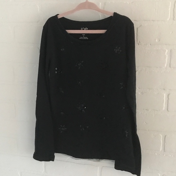 Joe Black longsleeve tee with sequins Girl size 8 - Picture 1 of 4